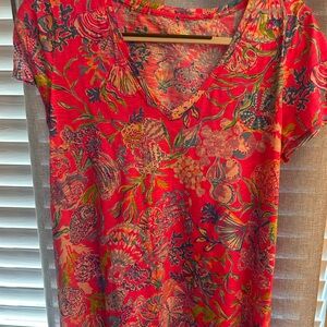 Lilly Pulitzer Short Sleeve Floral Tee
